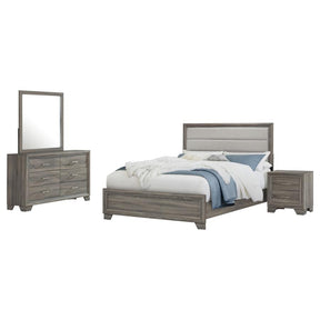 Wright 4-Piece Bedroom Set Brown Oak