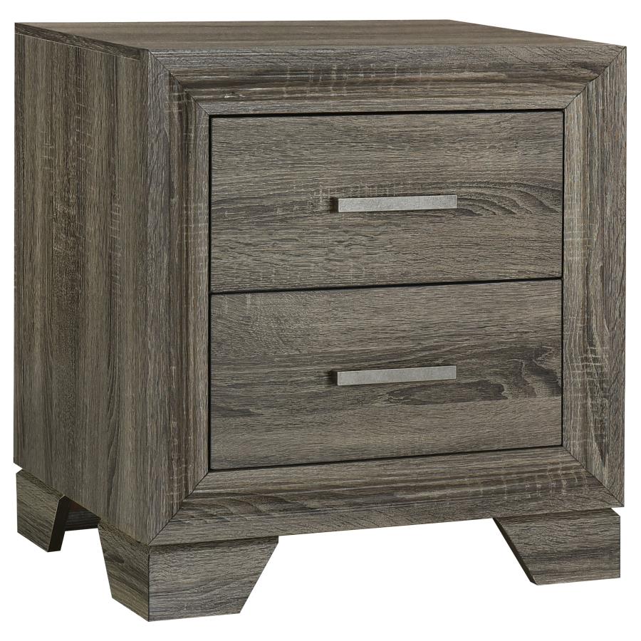 Wright 4-Piece Bedroom Set Brown Oak