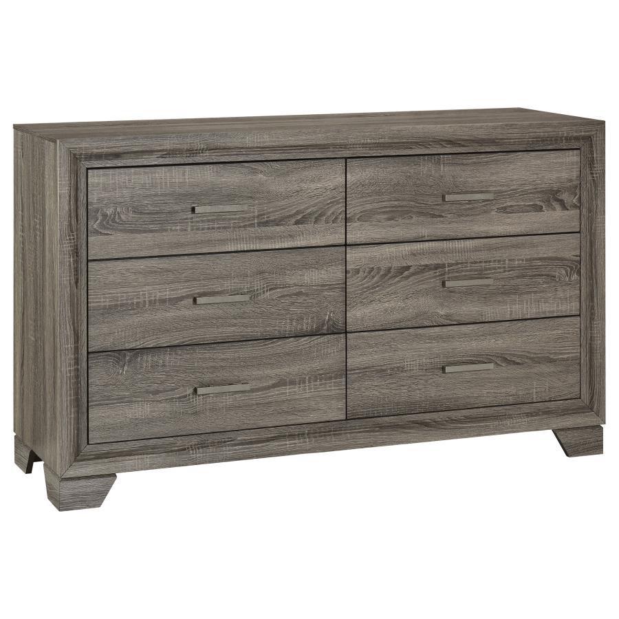 Wright 4-Piece Bedroom Set Brown Oak