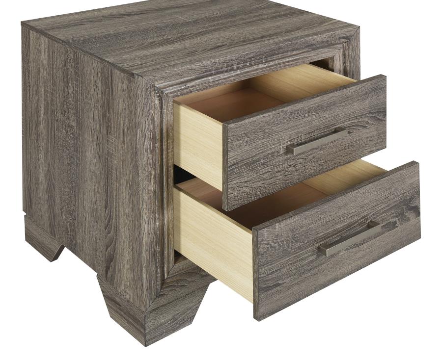 Wright 4-Piece Bedroom Set Brown Oak