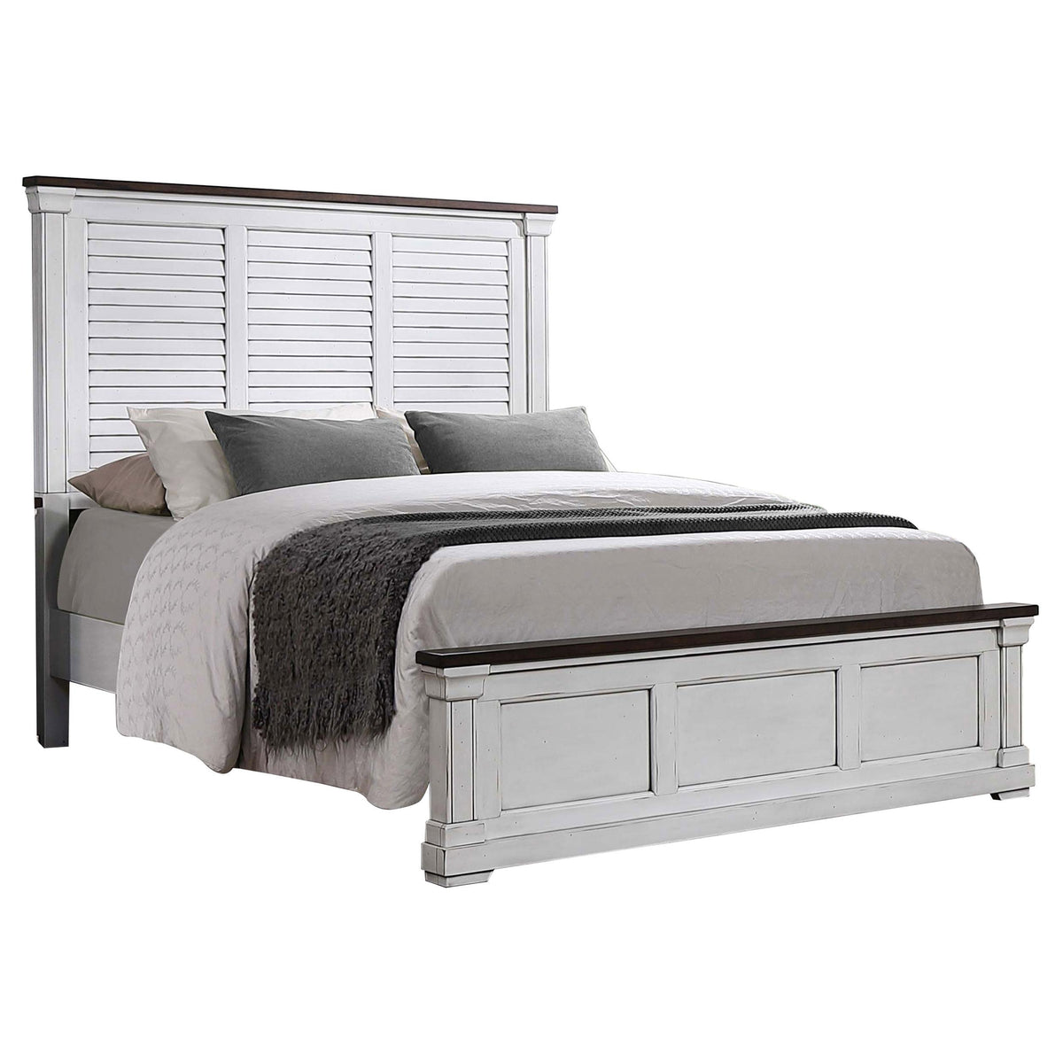 Hillcrest Queen Panel Bed White  Half Price Furniture