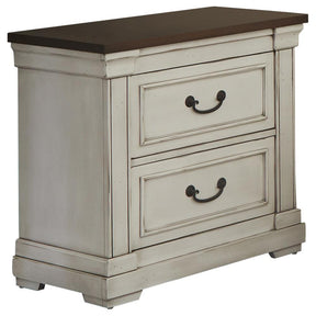 Hillcrest 2-drawer Nightstand Dark Rum and White Hillcrest 2-drawer Nightstand Dark Rum and White Half Price Furniture