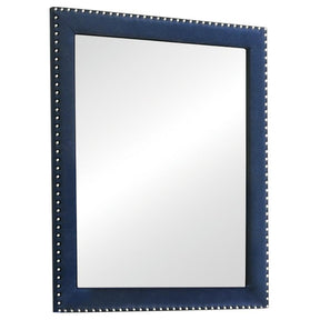 Melody Rectangular Upholstered Dresser Mirror Pacific Blue Melody Rectangular Upholstered Dresser Mirror Pacific Blue Half Price Furniture