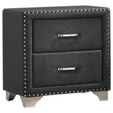 Melody 2-drawer Upholstered Nightstand Grey Half Price Furniture