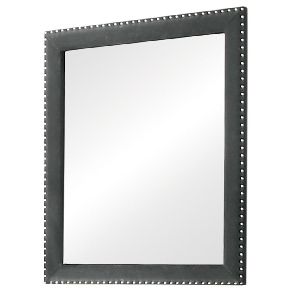 Melody Rectangular Upholstered Dresser Mirror Grey Half Price Furniture