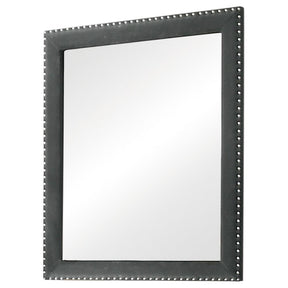 Melody Rectangular Upholstered Dresser Mirror Grey Half Price Furniture