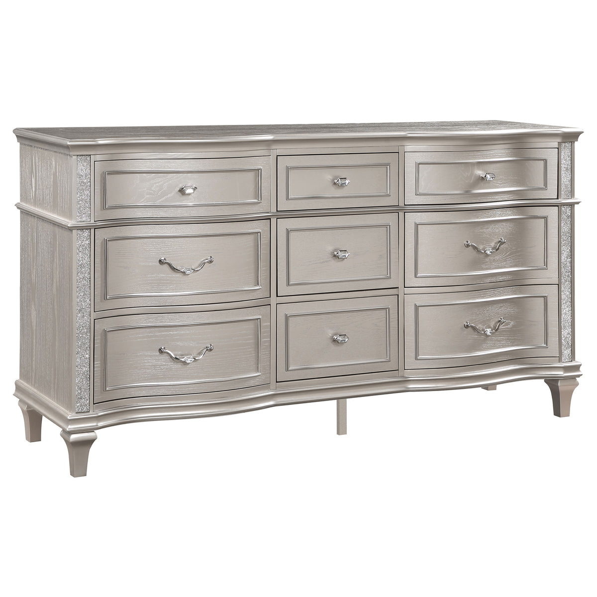 Evangeline 9-drawer Dresser Silver Oak Evangeline 9-drawer Dresser Silver Oak Half Price Furniture