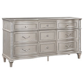 Evangeline 9-drawer Dresser Silver Oak Evangeline 9-drawer Dresser Silver Oak Half Price Furniture