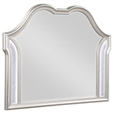 Evangeline Camel Top Dresser Mirror Silver Oak Half Price Furniture