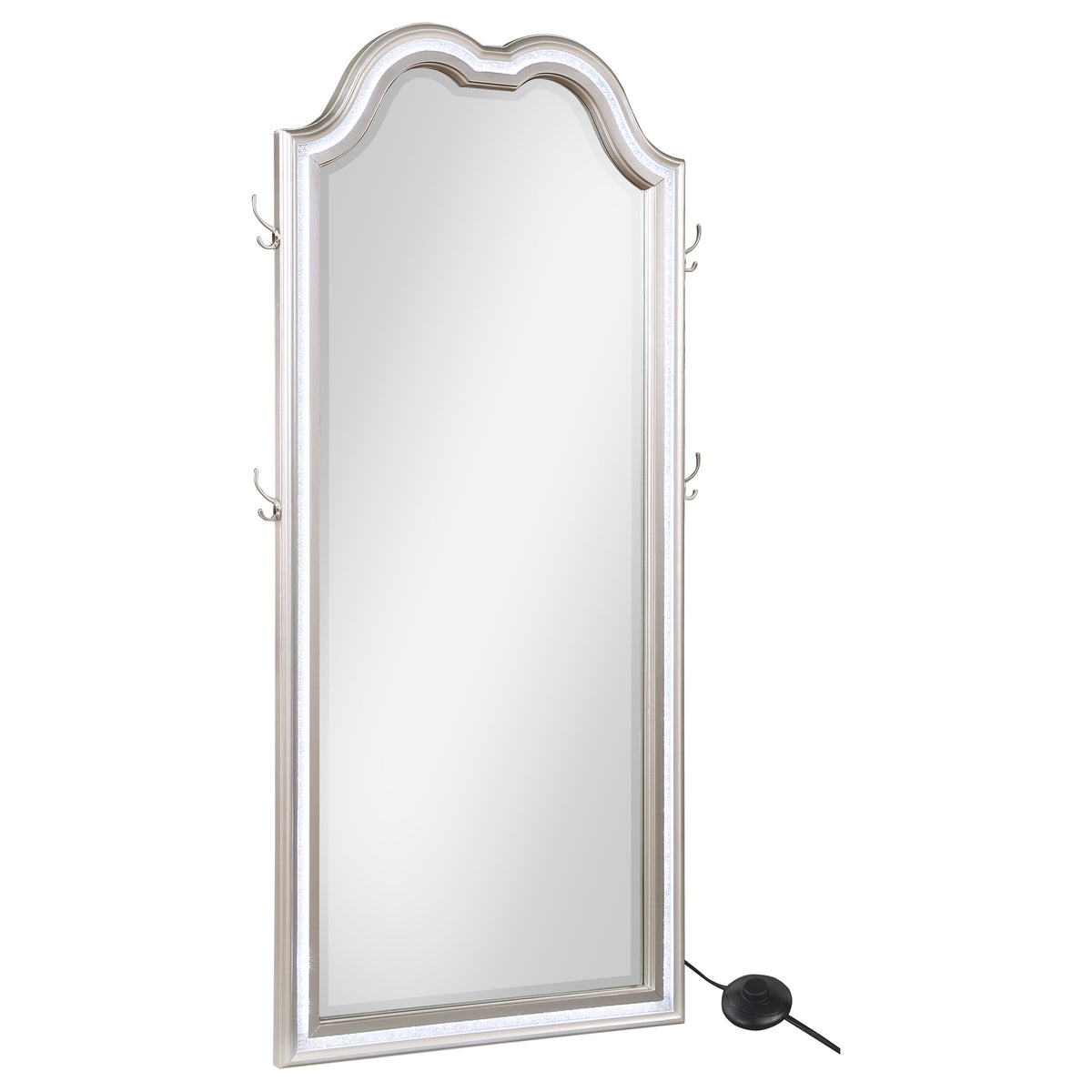 Evangeline Full Length LED Floor Mirror Silver Oak  Half Price Furniture
