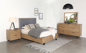 Taylor Bedroom Set Light Honey Brown and Grey Taylor Bedroom Set Light Honey Brown and Grey Half Price Furniture