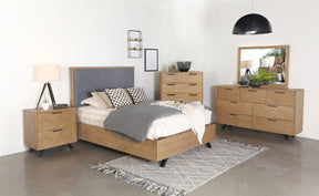 Taylor Bedroom Set Light Honey Brown and Grey - Bedroom Set - Half Price Furniture