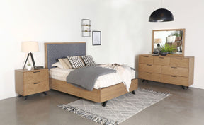 Taylor Bedroom Set Light Honey Brown and Grey  Half Price Furniture