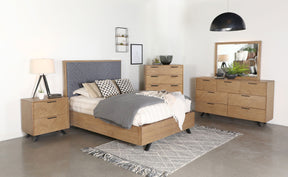 Taylor Bedroom Set Light Honey Brown and Grey - Half Price Furniture