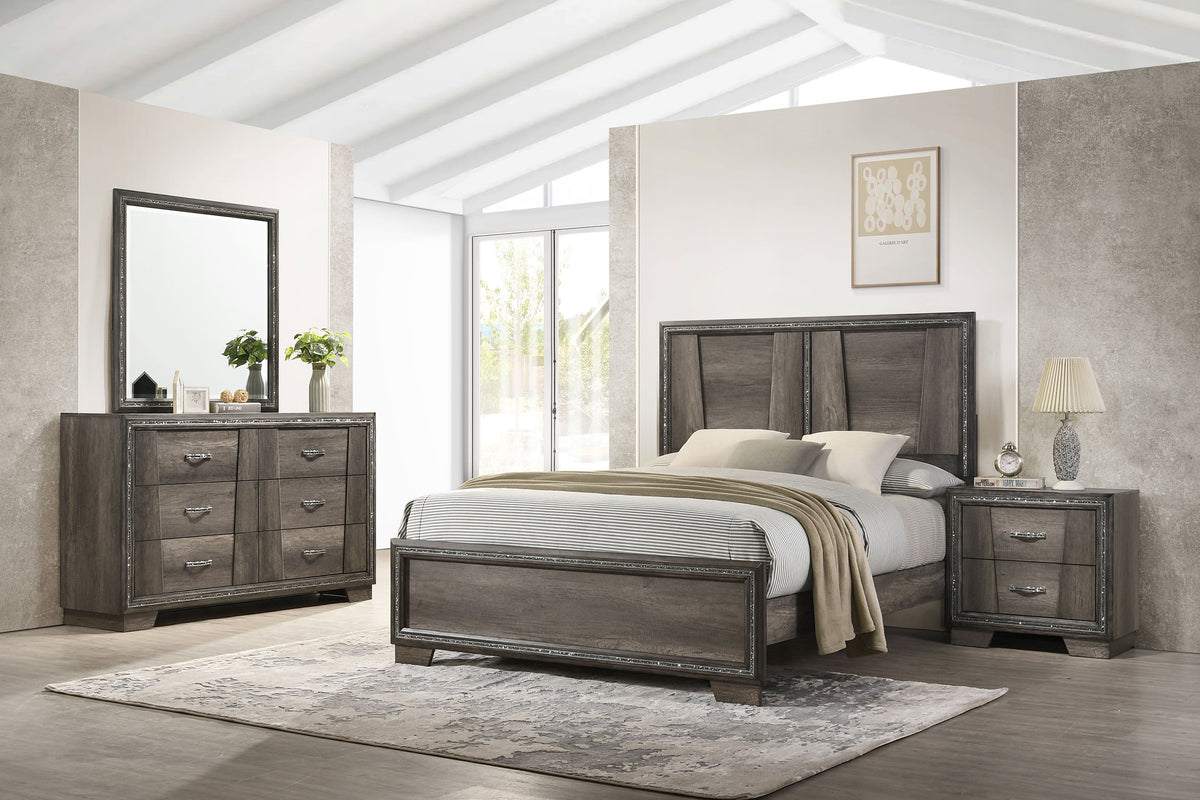 Janine Bedroom Set Grey  Half Price Furniture