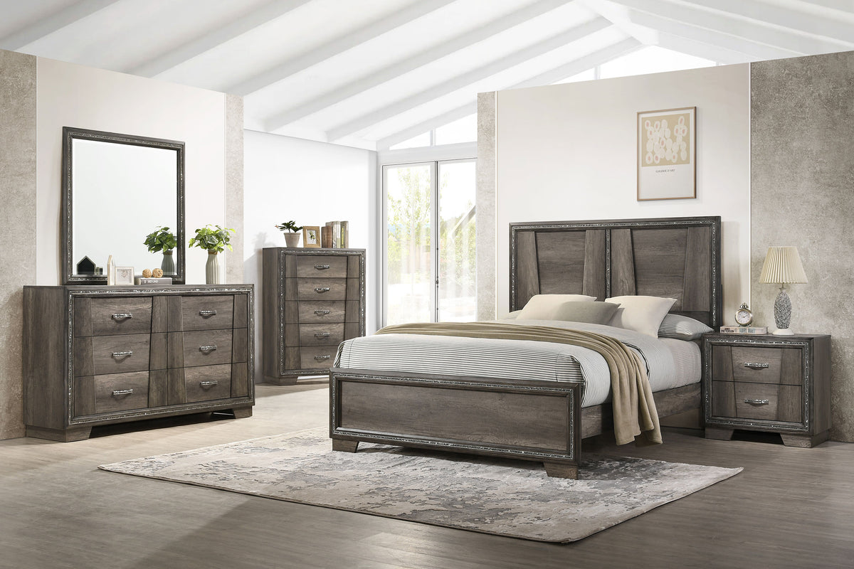 Janine Bedroom Set Grey Half Price Furniture