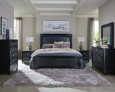 Penelope 5-piece Eastern King Bedroom Set Midnight Star and Black Half Price Furniture
