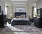 Penelope 4-piece California King Bedroom Set Midnight Star and Black  Half Price Furniture