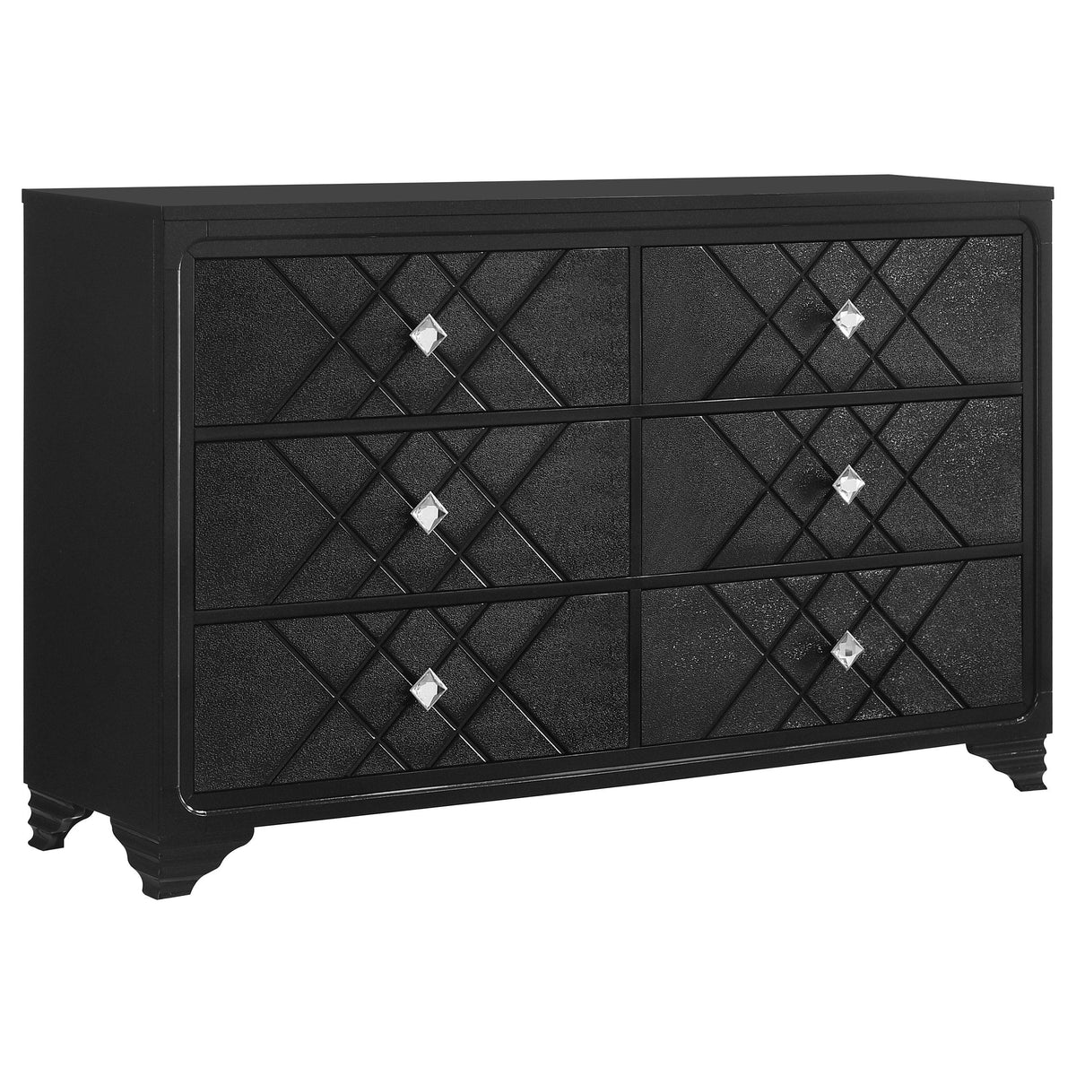 Penelope 6-drawer Dresser Black  Half Price Furniture