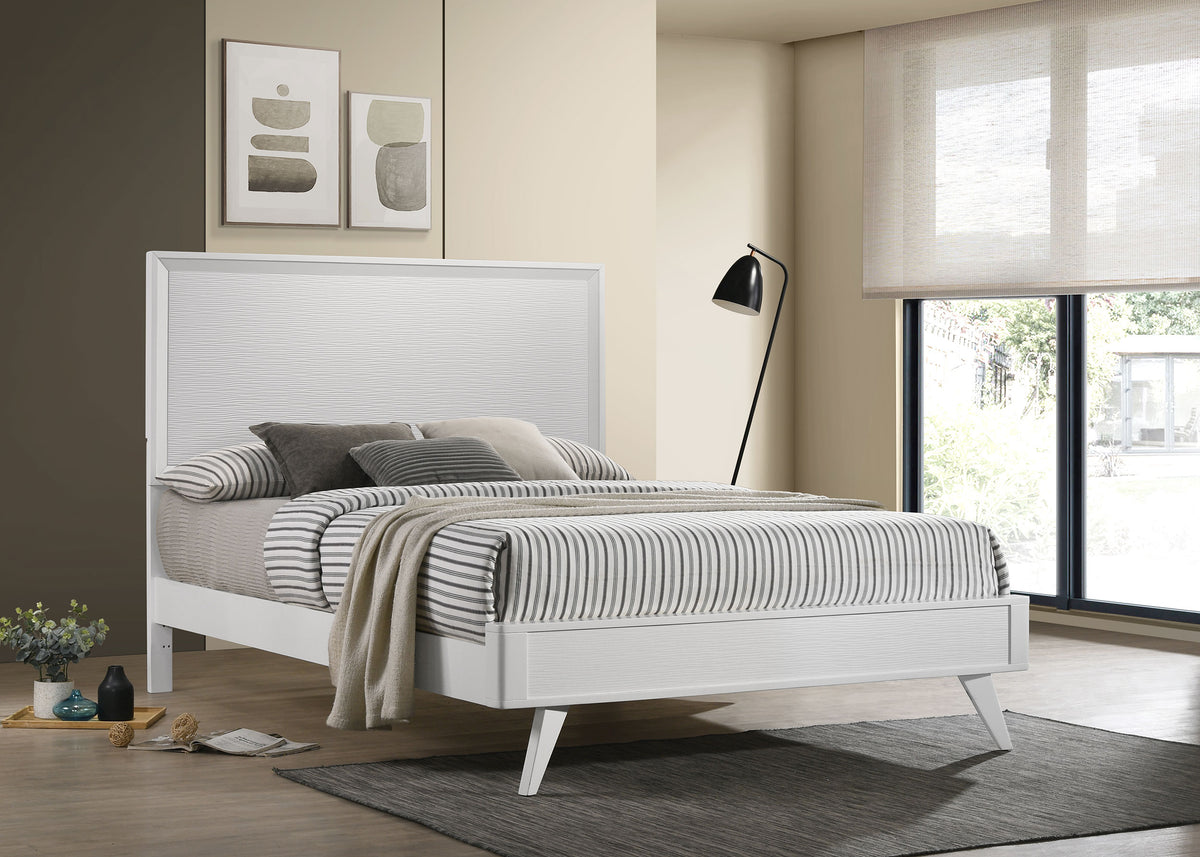 Janelle Panel Bed White  Half Price Furniture