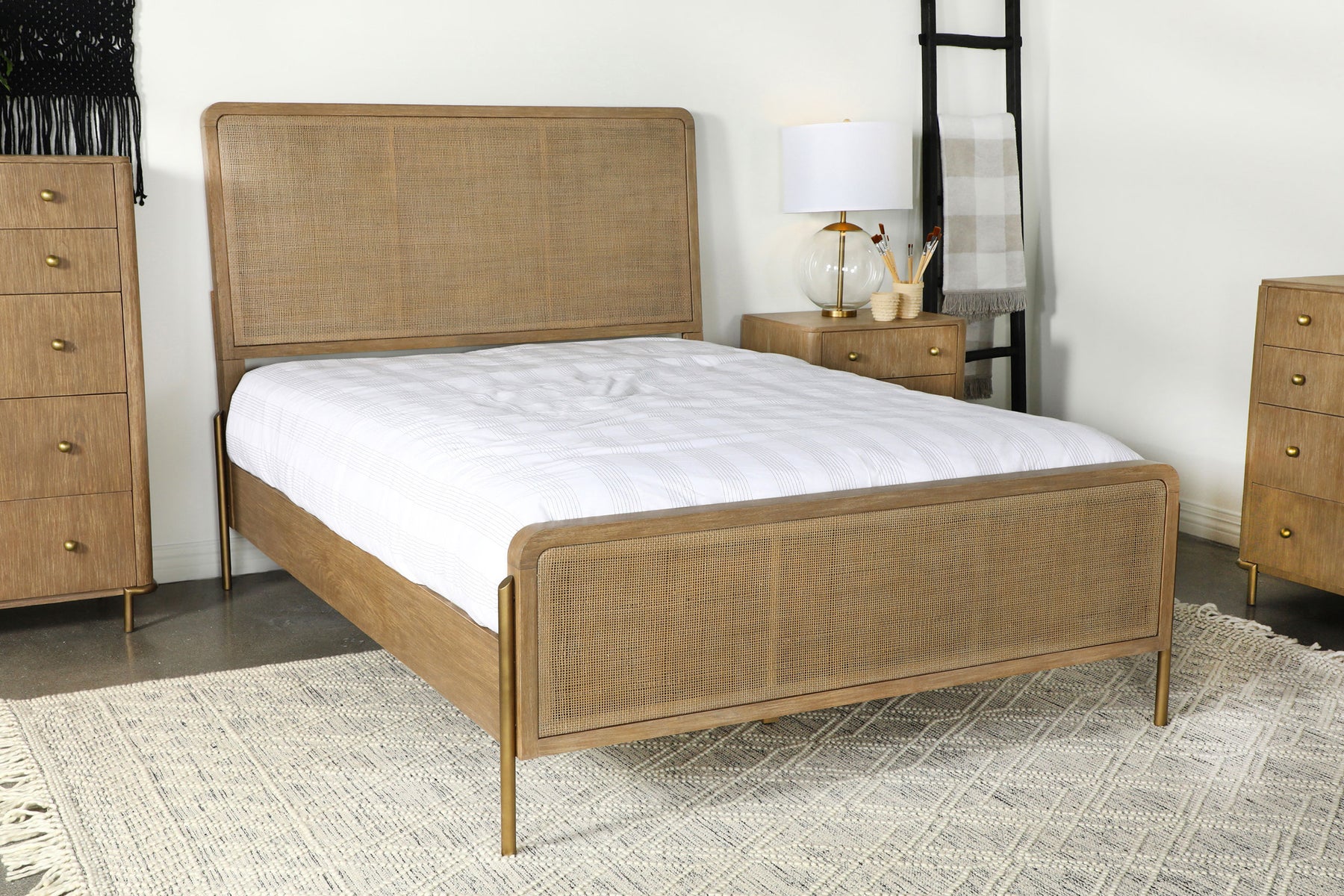 Arini Upholstered Panel Bed - Half Price Furniture