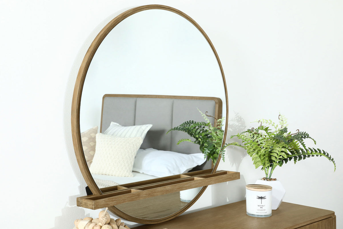 Arini Round Dresser Mirror Sand Wash  Half Price Furniture