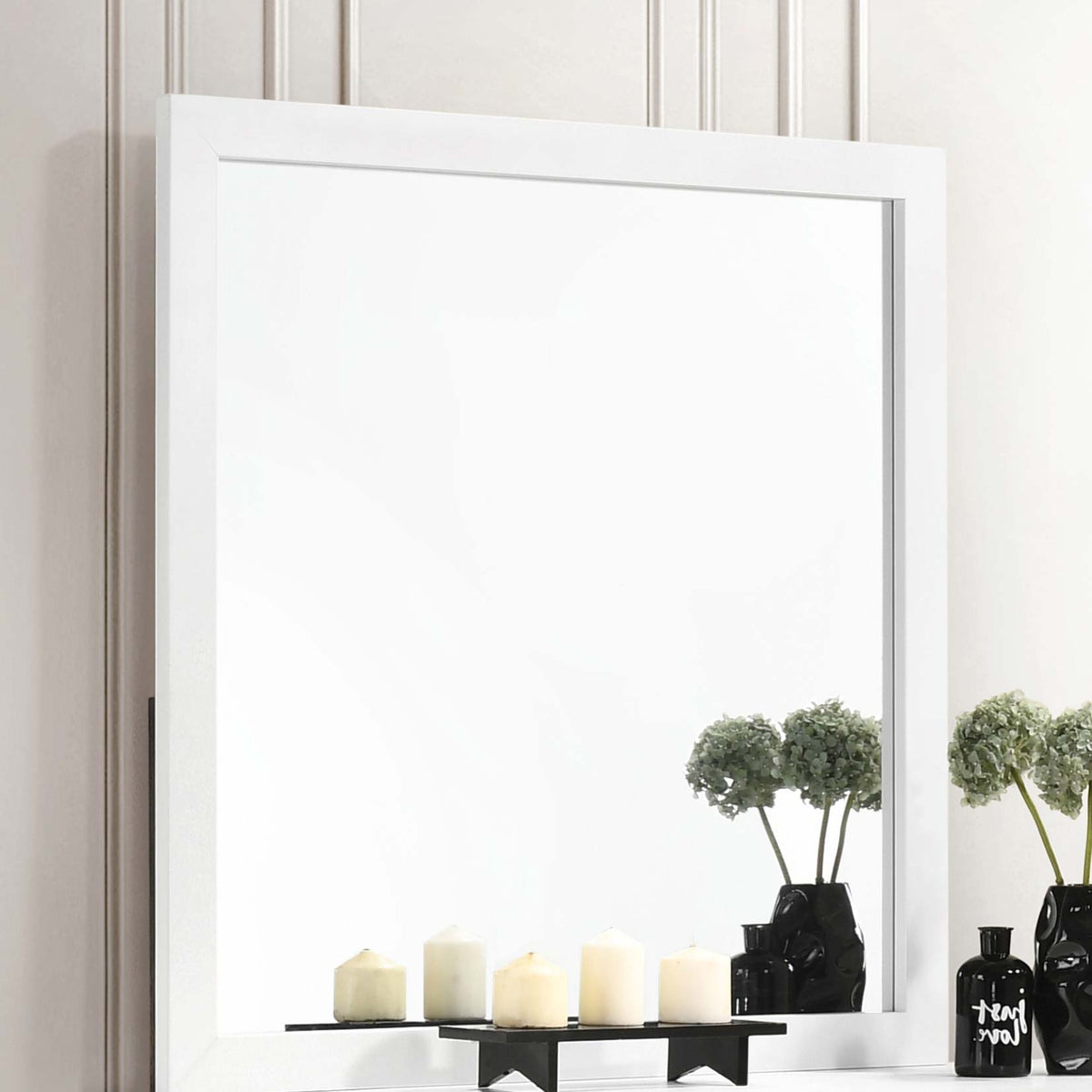 Kendall Square Dresser Mirror White  Half Price Furniture