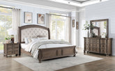 Emmett Bedroom Set Walnut and Beige Half Price Furniture