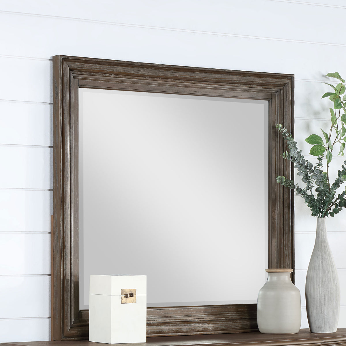 Emmett Rectangular Dresser Mirror Walnut  Half Price Furniture