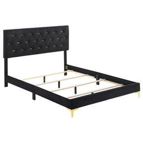 Kendall 4-Piece Tufted Bedroom Set Black and Gold