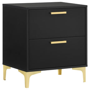 Kendall 4-Piece Tufted Bedroom Set Black and Gold