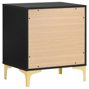 Kendall 4-Piece Tufted Bedroom Set Black and Gold