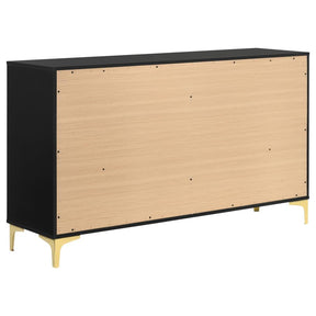 Kendall 4-Piece Tufted Bedroom Set Black and Gold