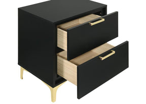 Kendall 4-Piece Tufted Bedroom Set Black and Gold