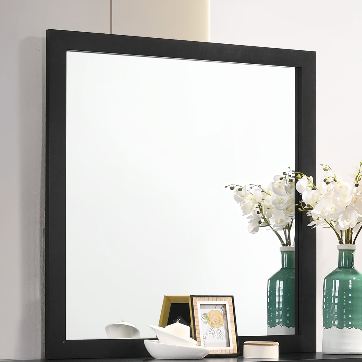 Kendall Square Dresser Mirror Black Kendall Square Dresser Mirror Black Half Price Furniture