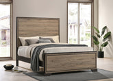Baker Panel Bed Brown and Light Taupe Half Price Furniture
