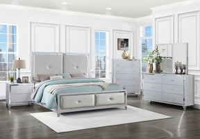 Larue Tufted Bedroom Set Silver - Bedroom Set - Half Price Furniture