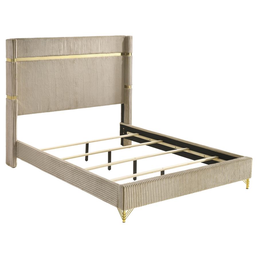 Lucia 4-Piece Bedroom Set Beige and White