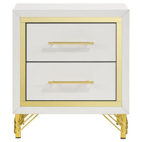 Lucia 4-Piece Bedroom Set Beige and White