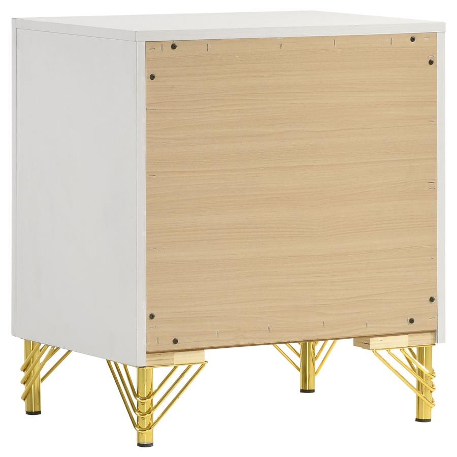 Lucia 4-Piece Bedroom Set Beige and White