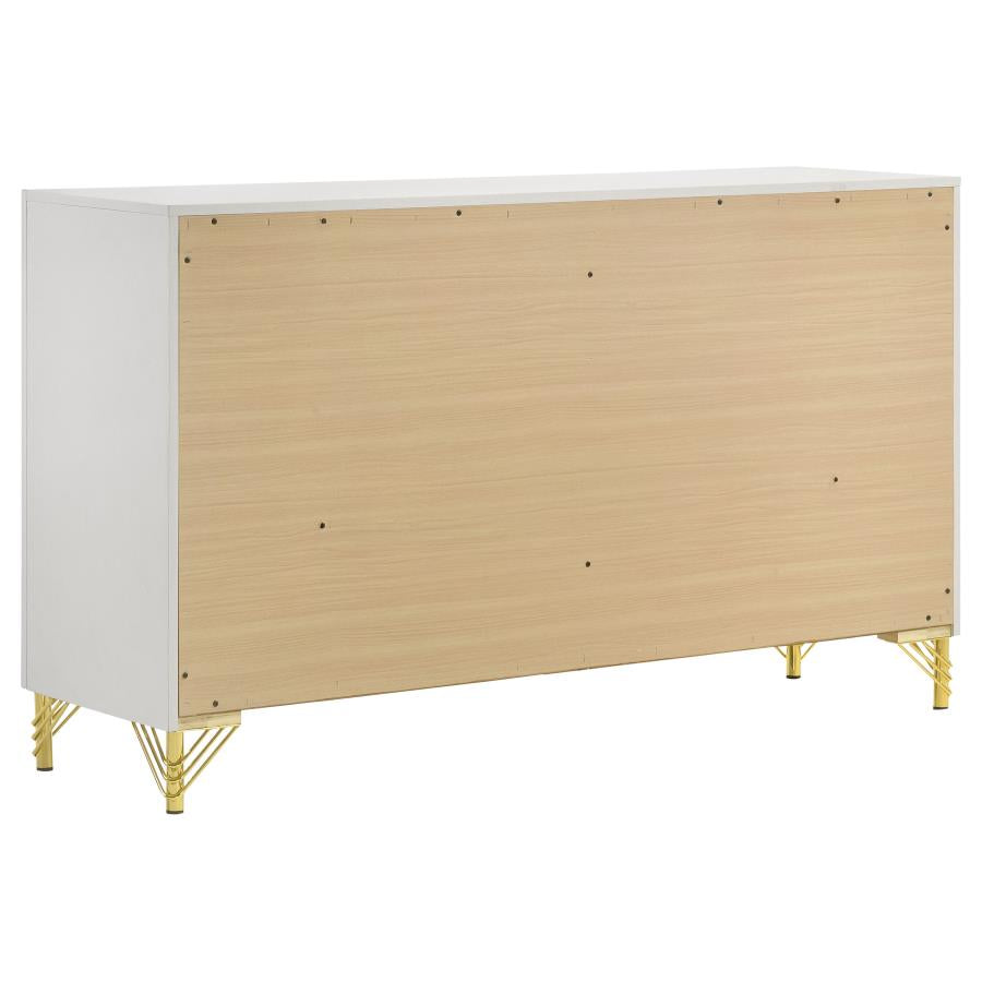 Lucia 4-Piece Bedroom Set Beige and White