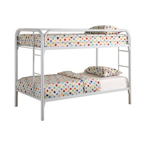 Morgan Twin Over Twin Bunk Bed White Half Price Furniture