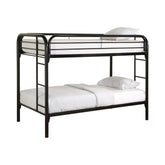Morgan Twin Over Twin Bunk Bed Black  Half Price Furniture