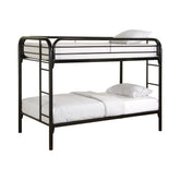 Morgan Twin Over Twin Bunk Bed Black Half Price Furniture
