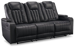 Center Point Reclining Sofa with Drop Down Table - Sofa - Half Price Furniture