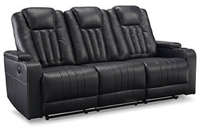 Center Point Reclining Sofa with Drop Down Table - Sofa - Half Price Furniture