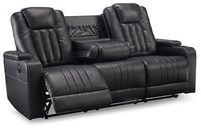 Center Point Reclining Sofa with Drop Down Table - Sofa - Half Price Furniture