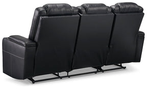 Center Point Reclining Sofa with Drop Down Table - Sofa - Half Price Furniture