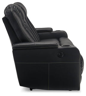 Center Point Reclining Sofa with Drop Down Table - Sofa - Half Price Furniture