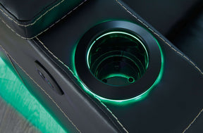 Center Point Reclining Sofa with Drop Down Table - Sofa - Half Price Furniture